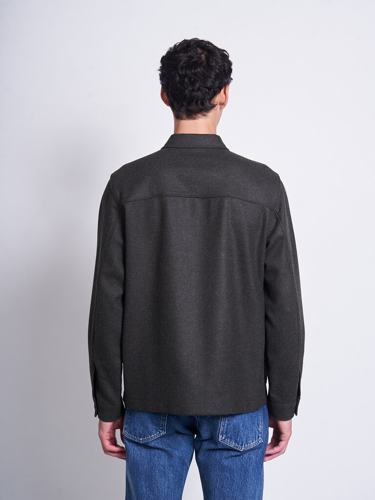 Sunspel Veste British Wool Vert Foncé