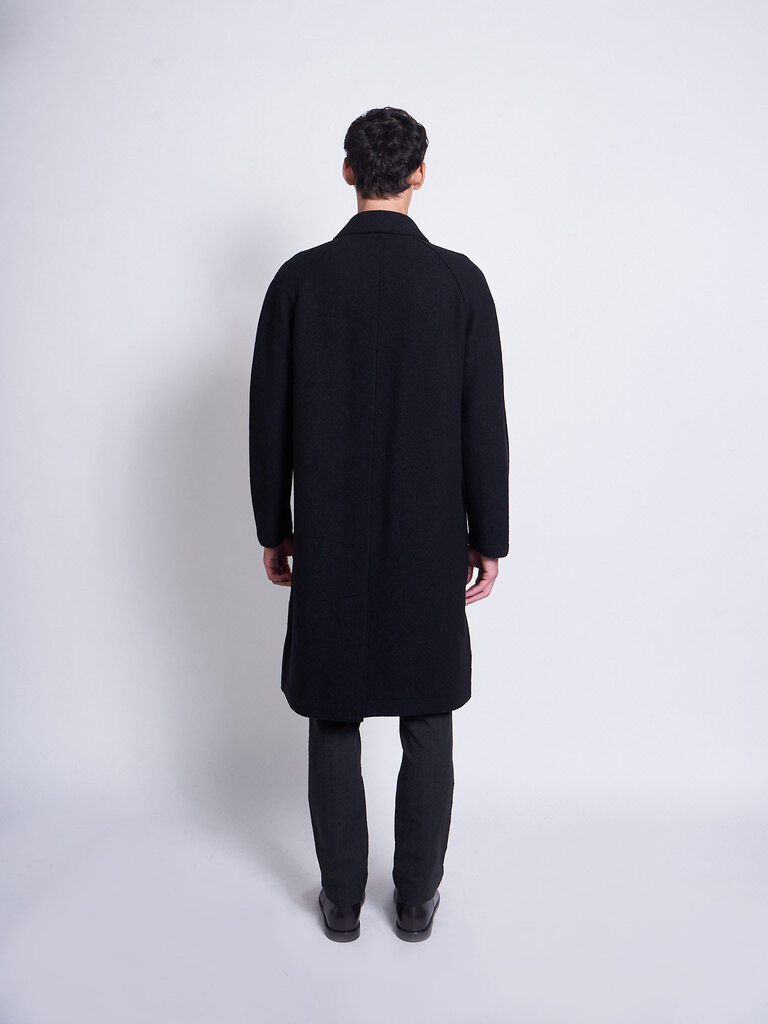 Harris Wharf London Black Fly Front Coat