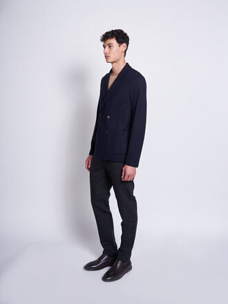 Harris Wharf London Veste D.B. Peak Lapel Marine Harris Wharf London Veste D.B. Peak Lapel Marine