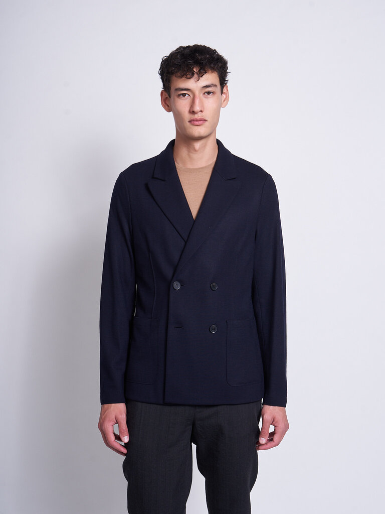 Harris Wharf London Veste D.B. Peak Lapel Marine