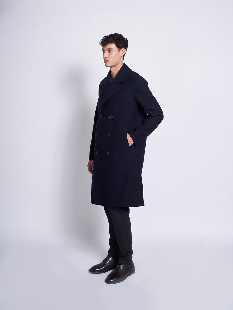 Harris Wharf London Navy Peacoat Coat