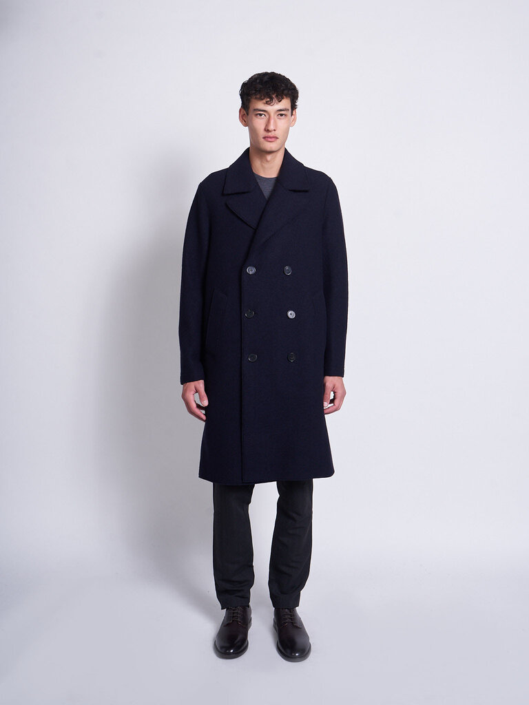Harris Wharf London Navy Peacoat Coat