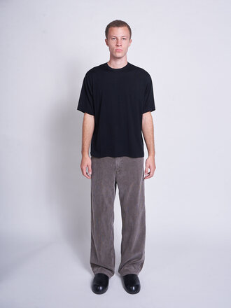Auralee Black Wool Soft Jersey T-shirt