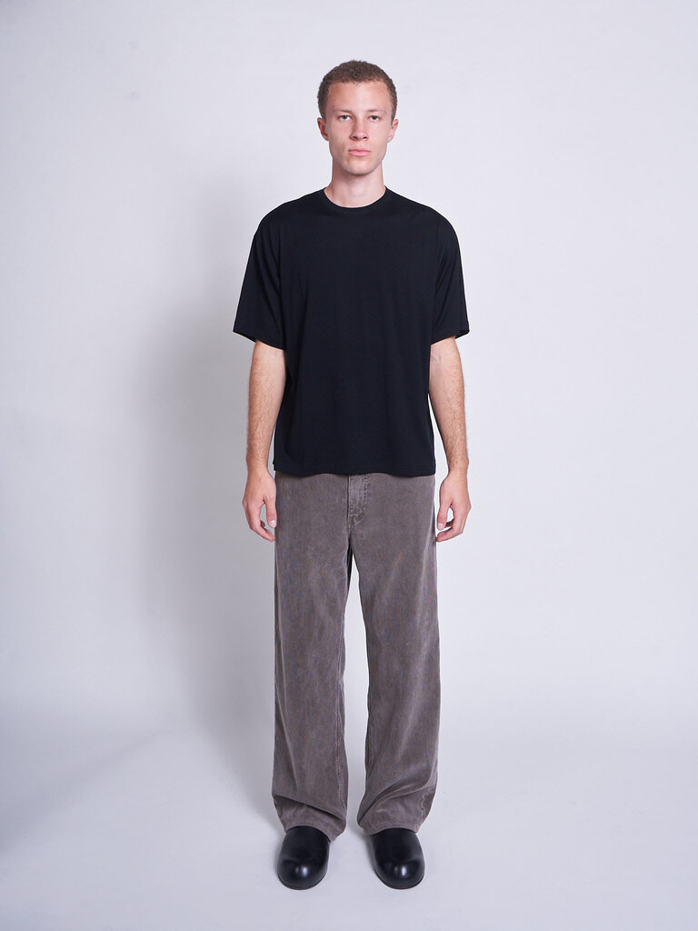 Auralee T-Shirt  Wool Soft Jersey Noir
