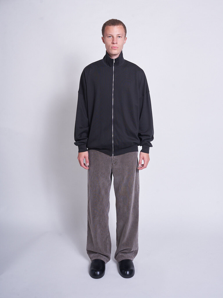 Auralee Ink Black Super High Gauge Sweat Zip Jacket