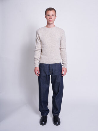 Auralee Indigo Hard Twisted Denim Wide Jeans