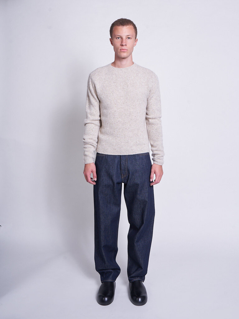 Auralee Jeans Hard Twisted Denim Wide Indigo