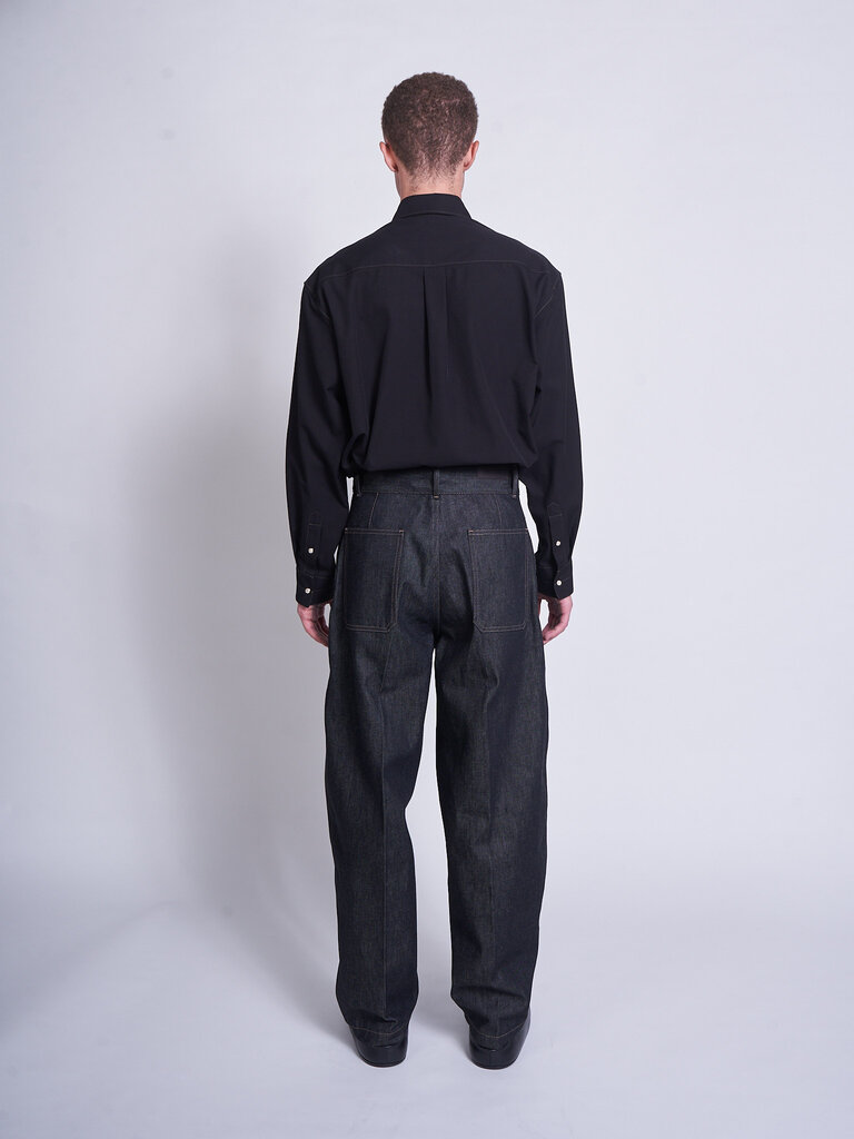 Lemaire Slate Maxi Barrel Workwear Pants