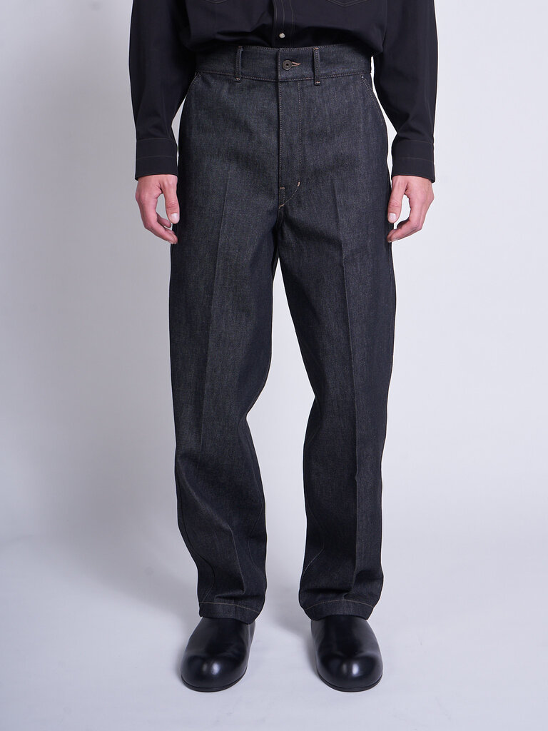 Lemaire Pantalon Maxi Barrel Workwear Ardoise