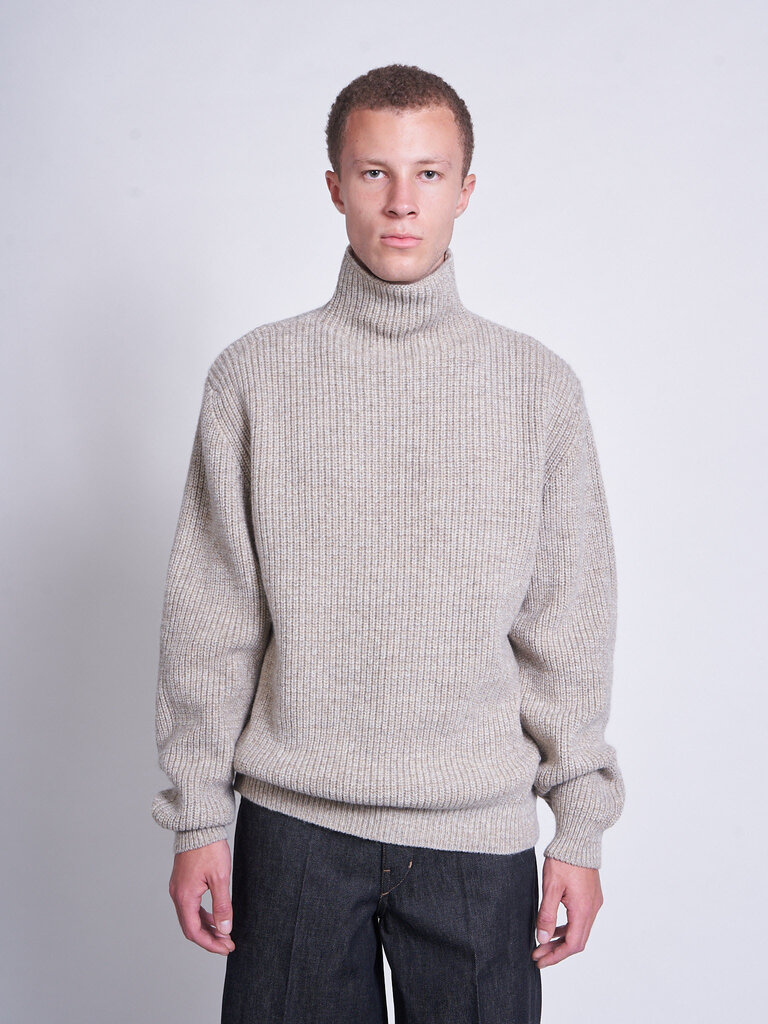 Lemaire Beige High Neck Sweater