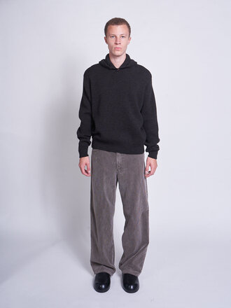 Lemaire Dark Espresso Hooded Sweater Lemaire Dark Espresso Hooded Sweater