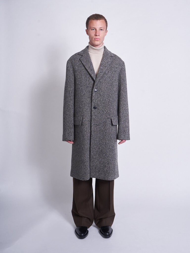 Dries Van Noten Gray Rustic 2261 Coat