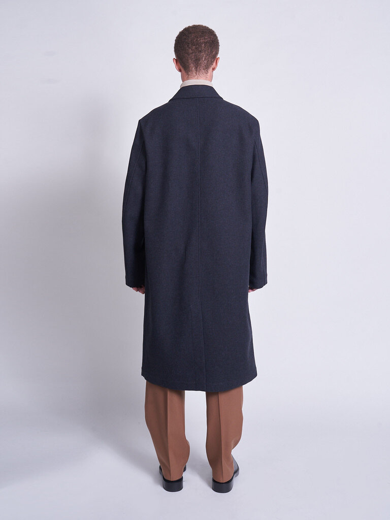 Dries Van Noten Dark Gray Rankles Bis 2118 Coat