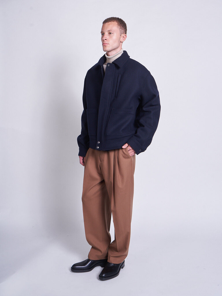 Dries Van Noten Navy Veperny Bis Jacket
