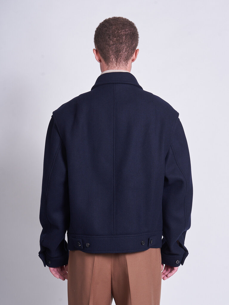 Dries Van Noten Navy Veperny Bis Jacket