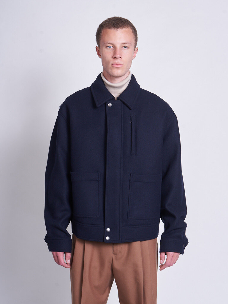 Dries Van Noten Navy Veperny Bis Jacket