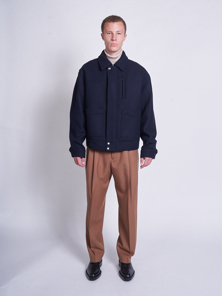 Dries Van Noten Navy Veperny Bis Jacket