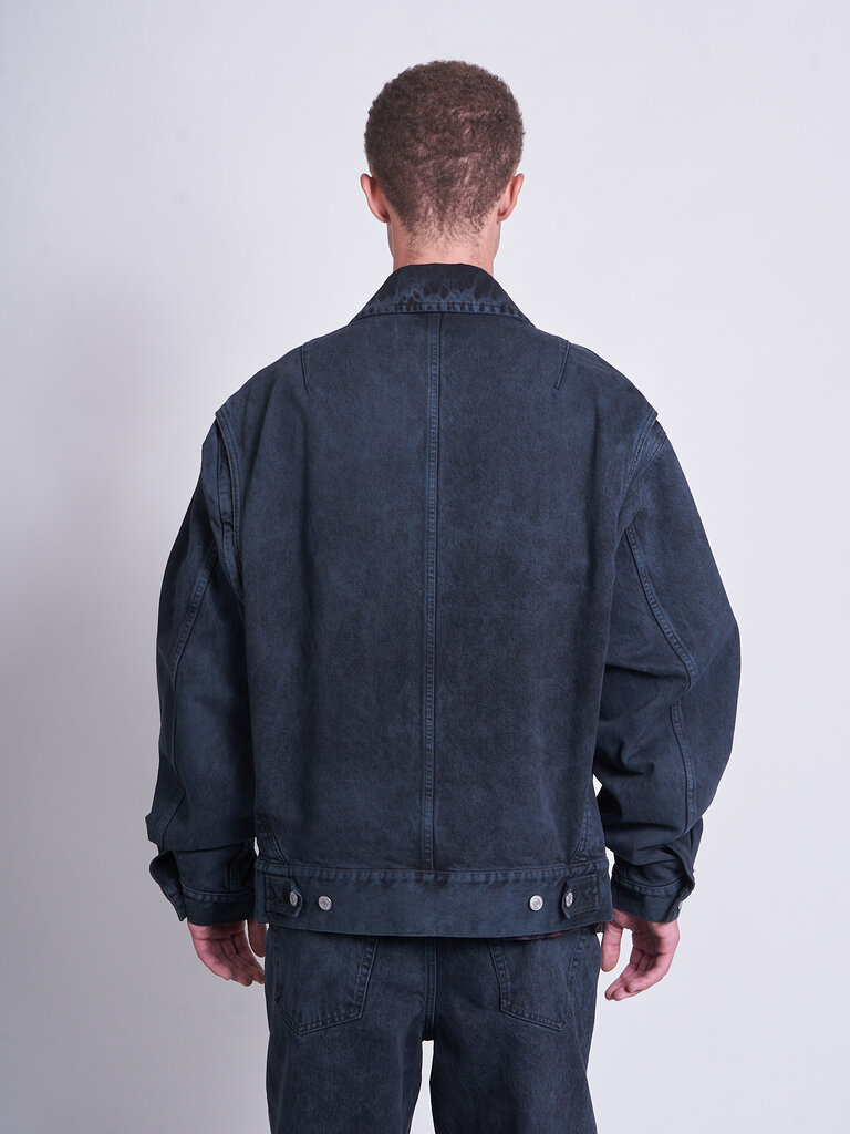 Dries Van Noten Petrol Veperny Denim 2391 Jacket