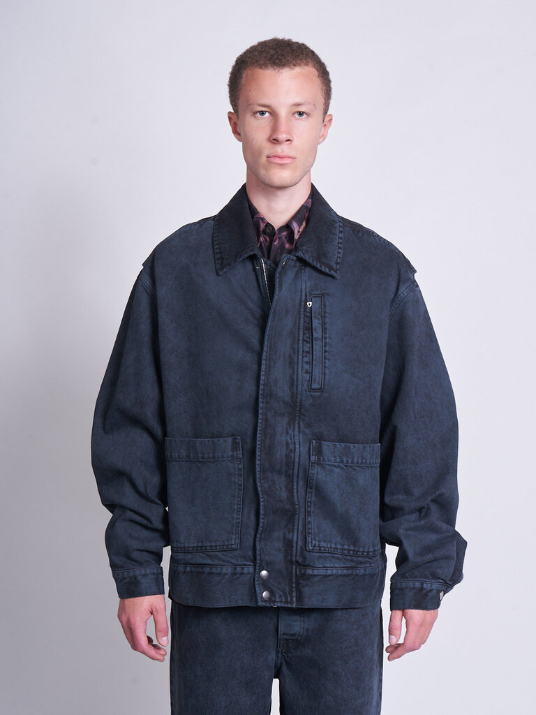 Dries Van Noten Blouson Veperny Denim 2391 Petrol