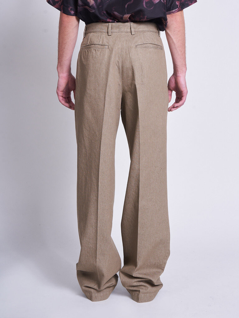 Dries Van Noten Stone Panrom Denim 2385 Pants