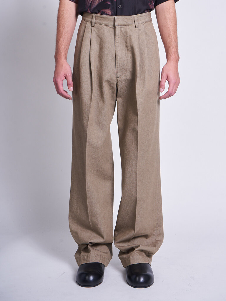 Dries Van Noten Pantalon Panrom Denim 2385 Stone