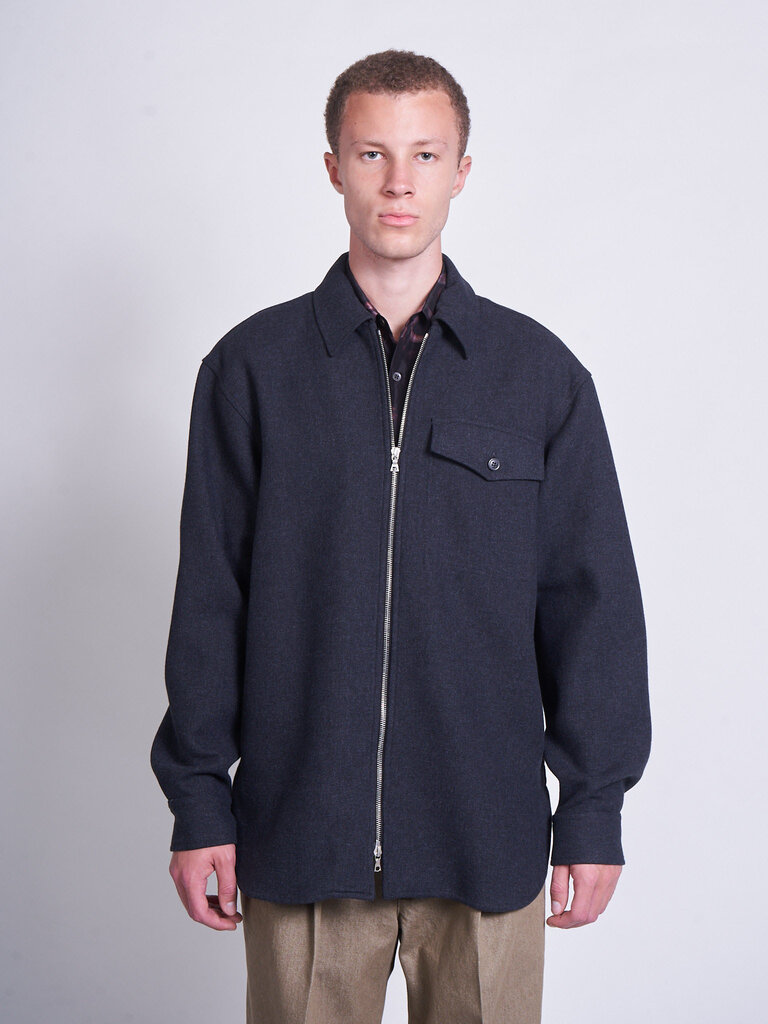 Dries Van Noten Surchemise Croomson Bis 2118 Gris Foncé