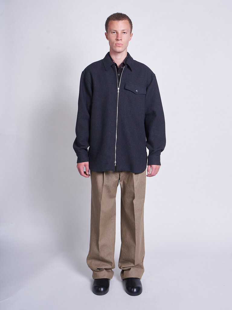 Dries Van Noten Surchemise Croomson Bis 2118 Gris Foncé