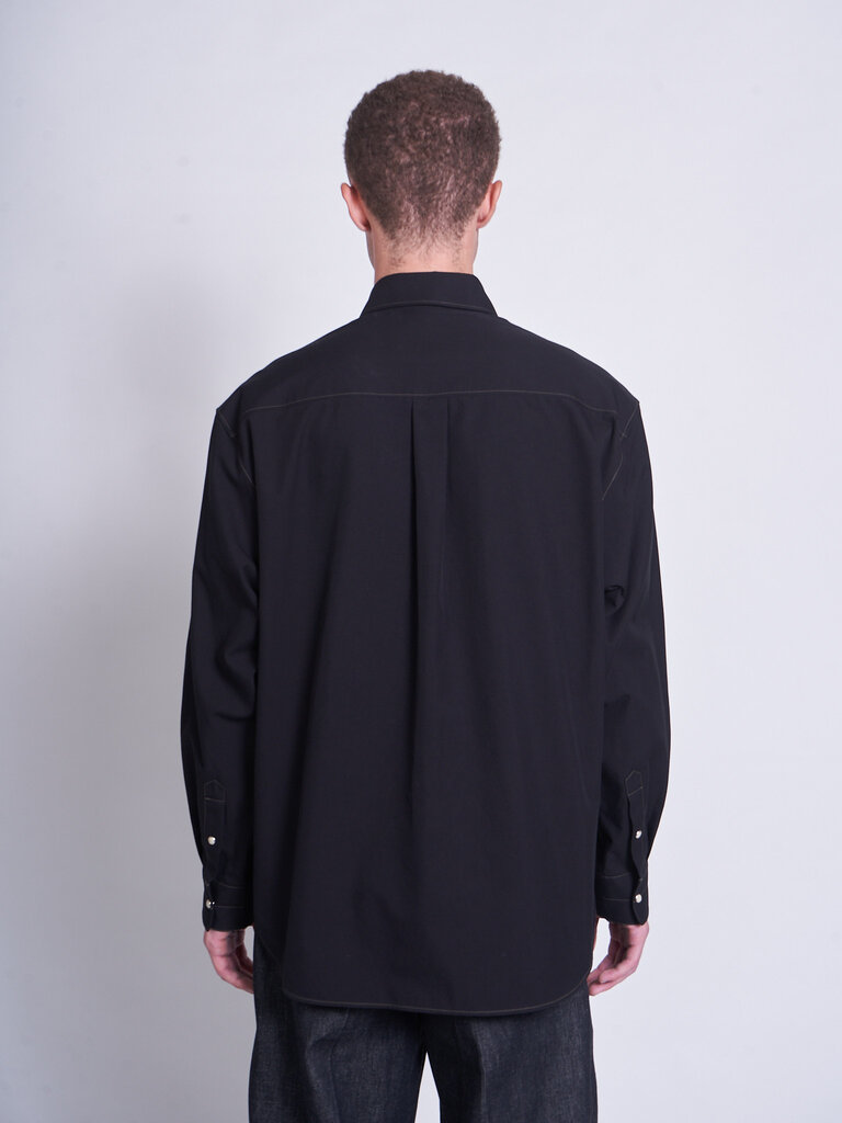 Lemaire Black Western Shirt