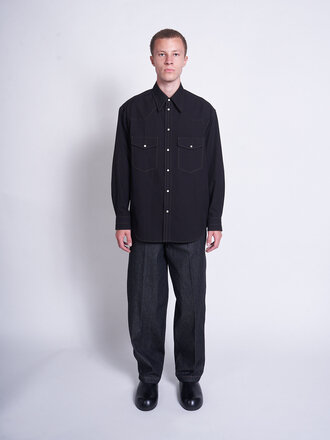 Lemaire Black Western Shirt Lemaire Black Western Shirt