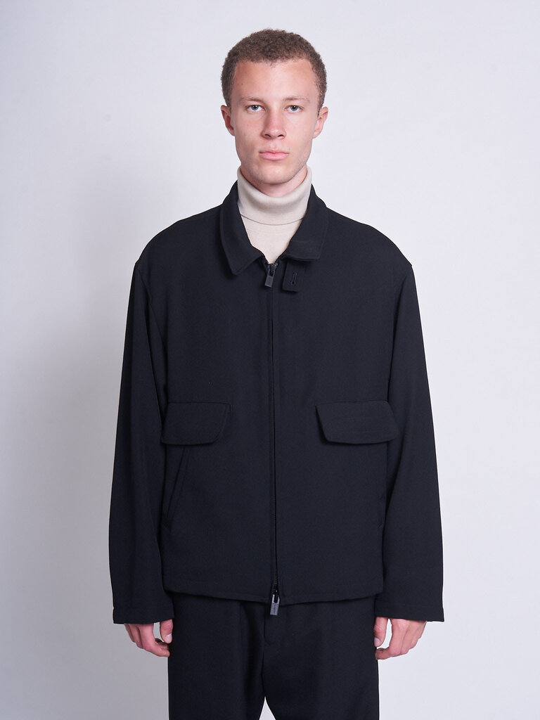 Yohji Yamamoto Blouson Collar Tab F Noir
