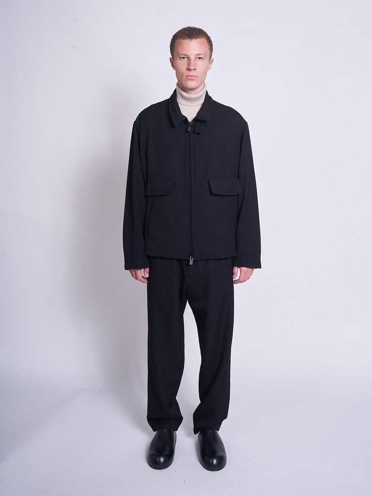 Yohji Yamamoto Black Collar Tab F Jacket