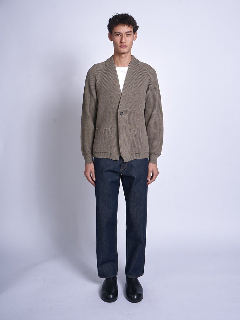 Batoner Brown Melange Waso 1 Button Cardigan