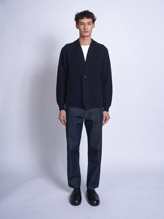 Batoner Navy Waso 1 Button Cardigan