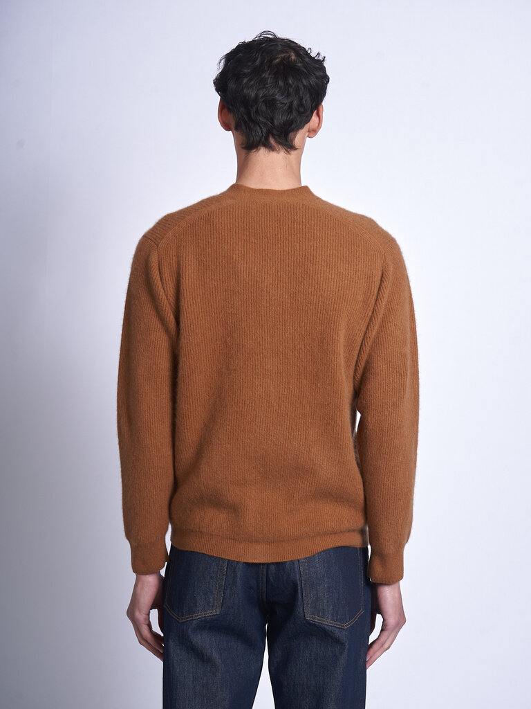 Batoner Cardigan Cashmere Fox V Neck Camel