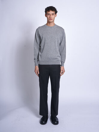 Batoner Middle Gray Superior Merino Sweater