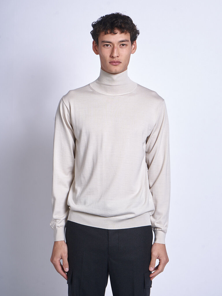 Batoner Chandail Col Roulé Superior Merino Ivoire