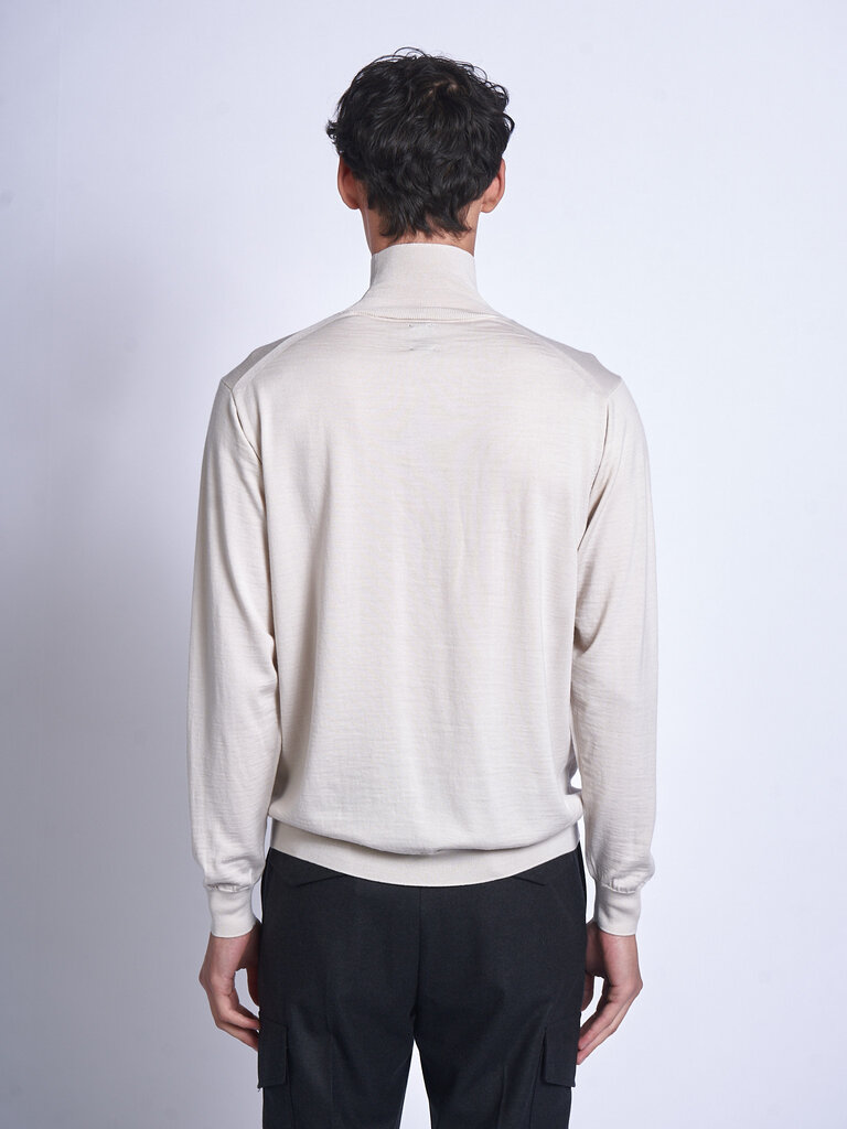 Batoner Chandail Col Roulé Superior Merino Ivoire