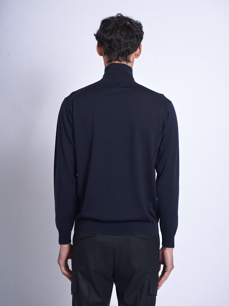 Batoner Chandail Col Roulé Superior Merino Marine