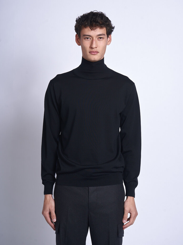 Batoner Chandail Col Roulé Superior Merino Noir