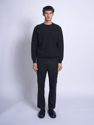 Batoner Melange Black Innocent Cashmere Rib Sweater