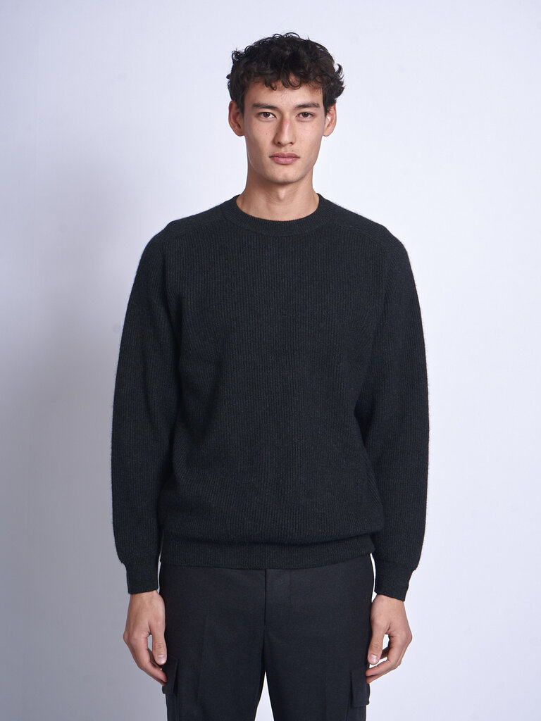 Batoner Chandail Black Innocent Cashmere Rib Noir Mélange