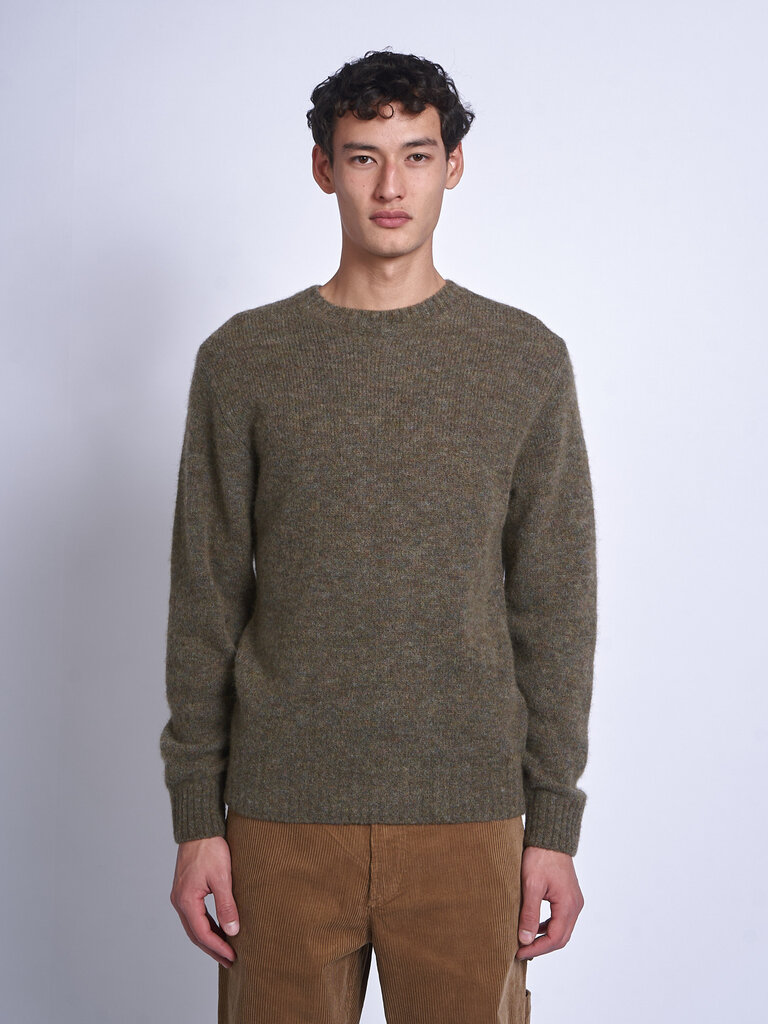 A.P.C. Khaki Chiné Lucas Sweater