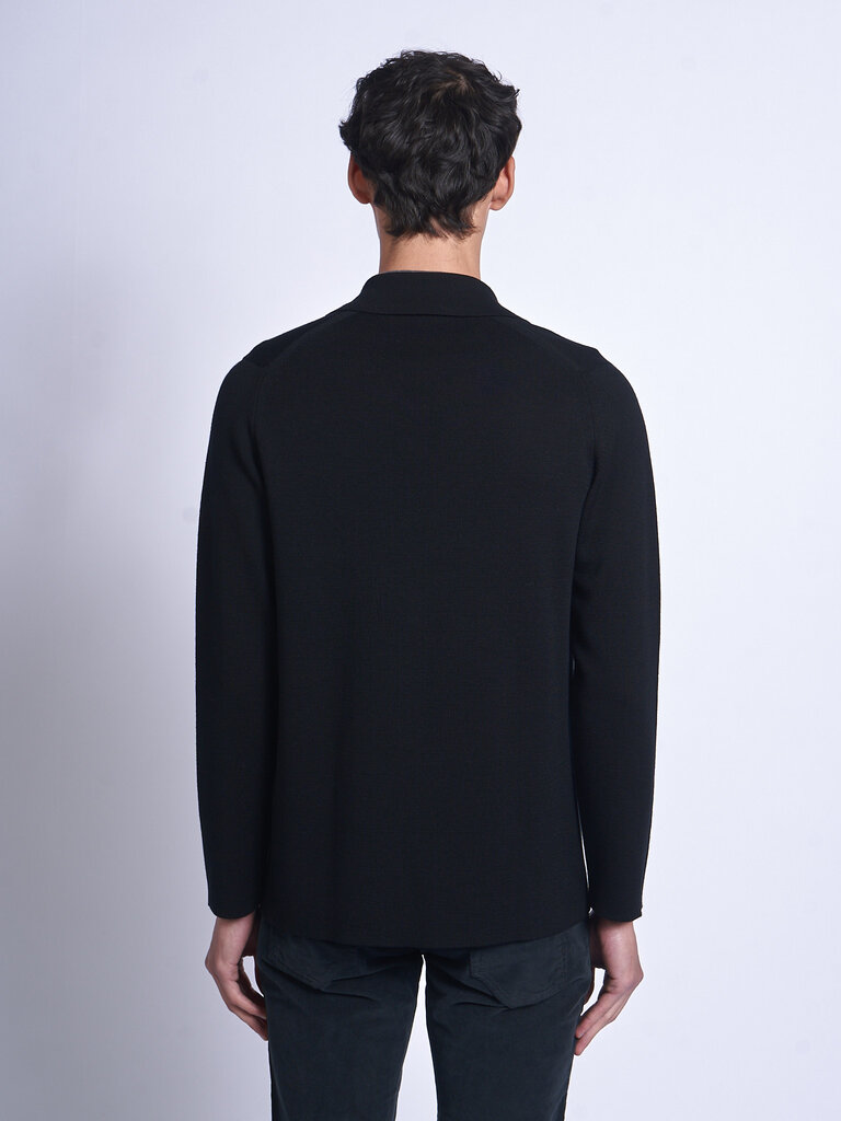 John Smedley Veste Autry LS Noir