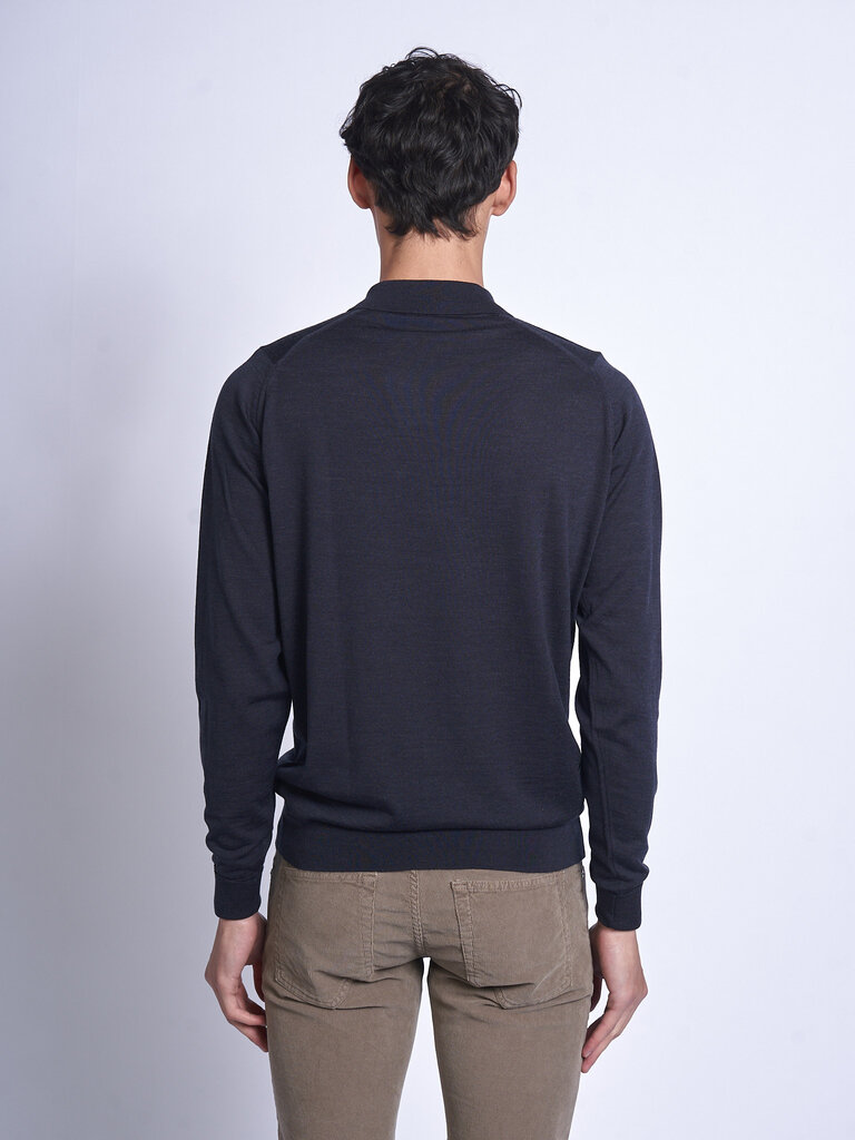 John Smedley Polo Cotswold LS Hepburn Smoke