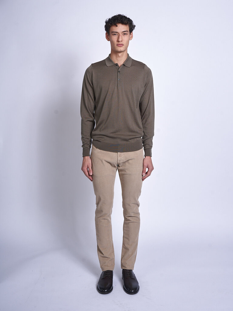 John Smedley Polo COTSWOLD LS Mansfield Green