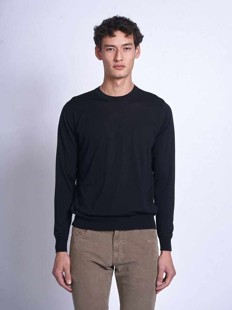 John Smedley Chandail Darley CN LS Noir