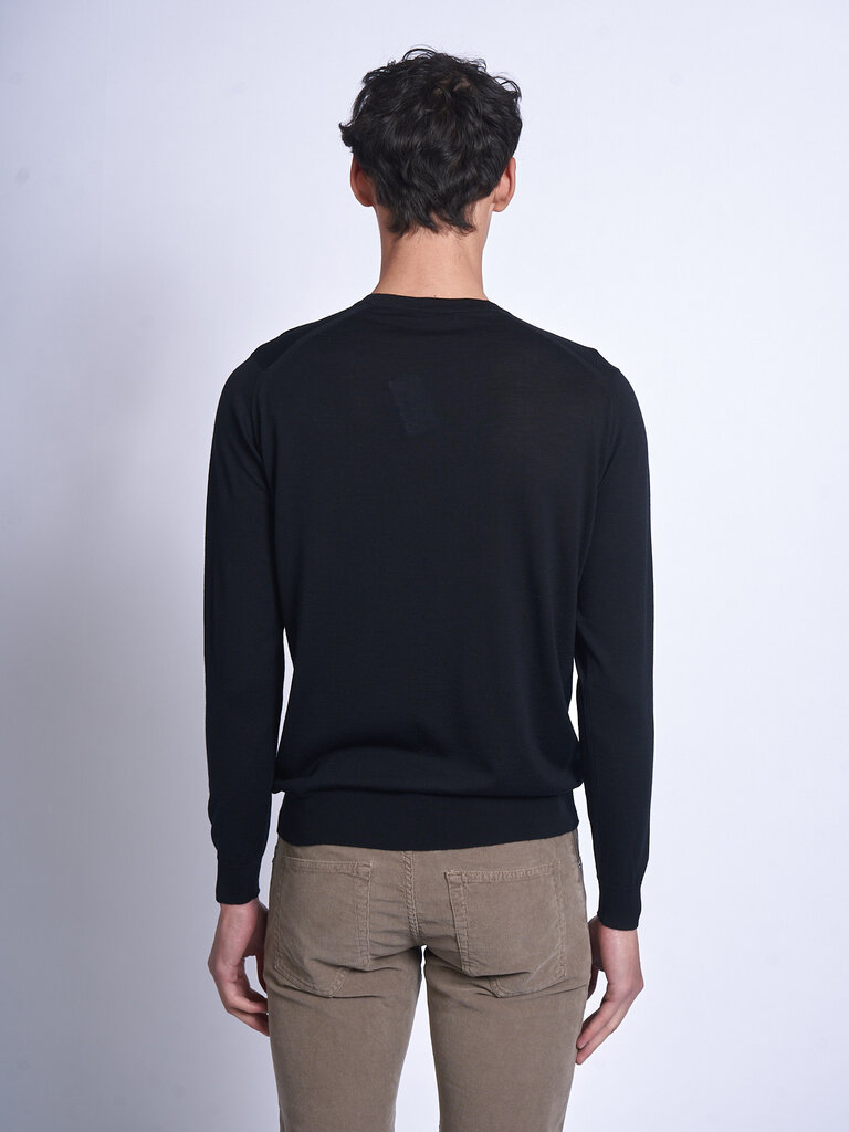 John Smedley Chandail Darley CN LS Noir