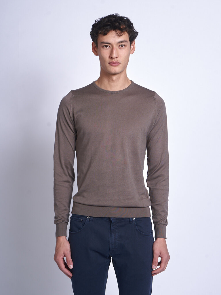 John Smedley Chandail Hatfield CN LS Beige Musk