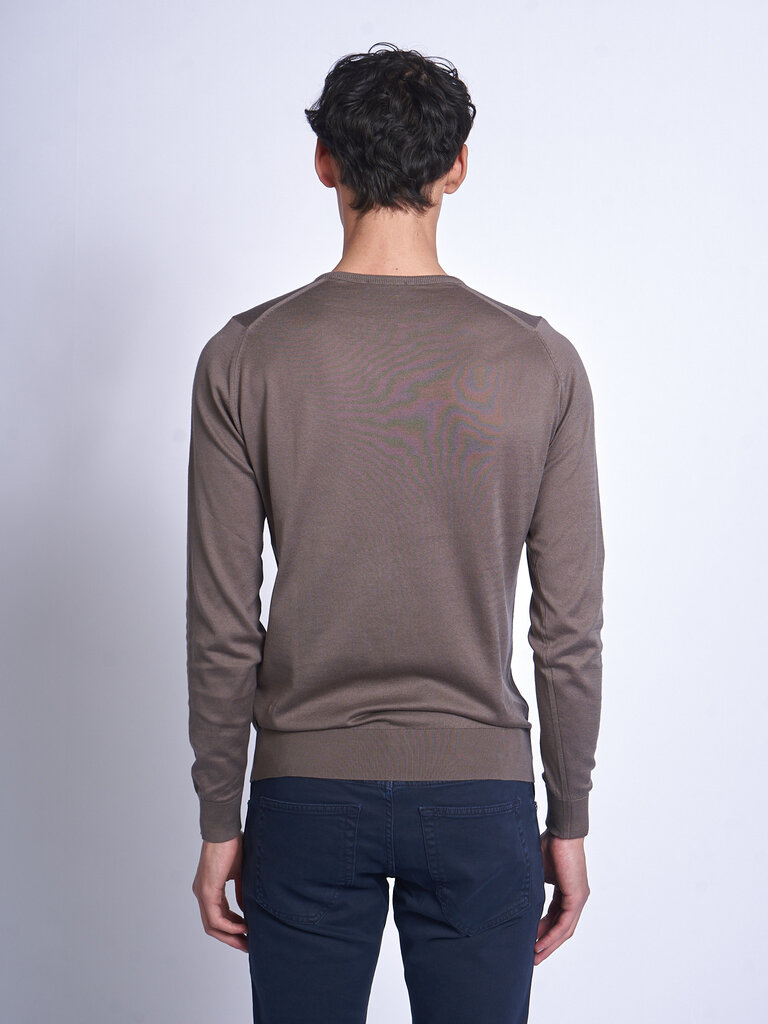 John Smedley Chandail Hatfield CN LS Beige Musk