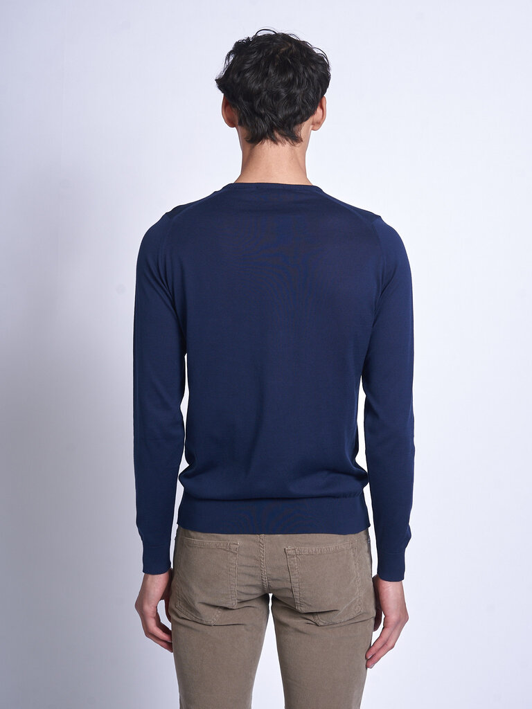 John Smedley French Navy Hatfield CN LS Sweater
